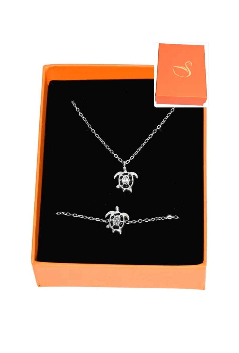 Grossiste Emma Fantaisies - Coffret parure bijoux cadeaux orange tortue