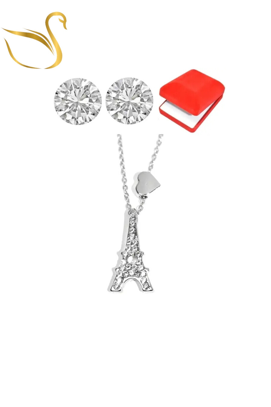 Grossiste Emma Fantaisies - coffret bijoux parures tour coeur Argent
