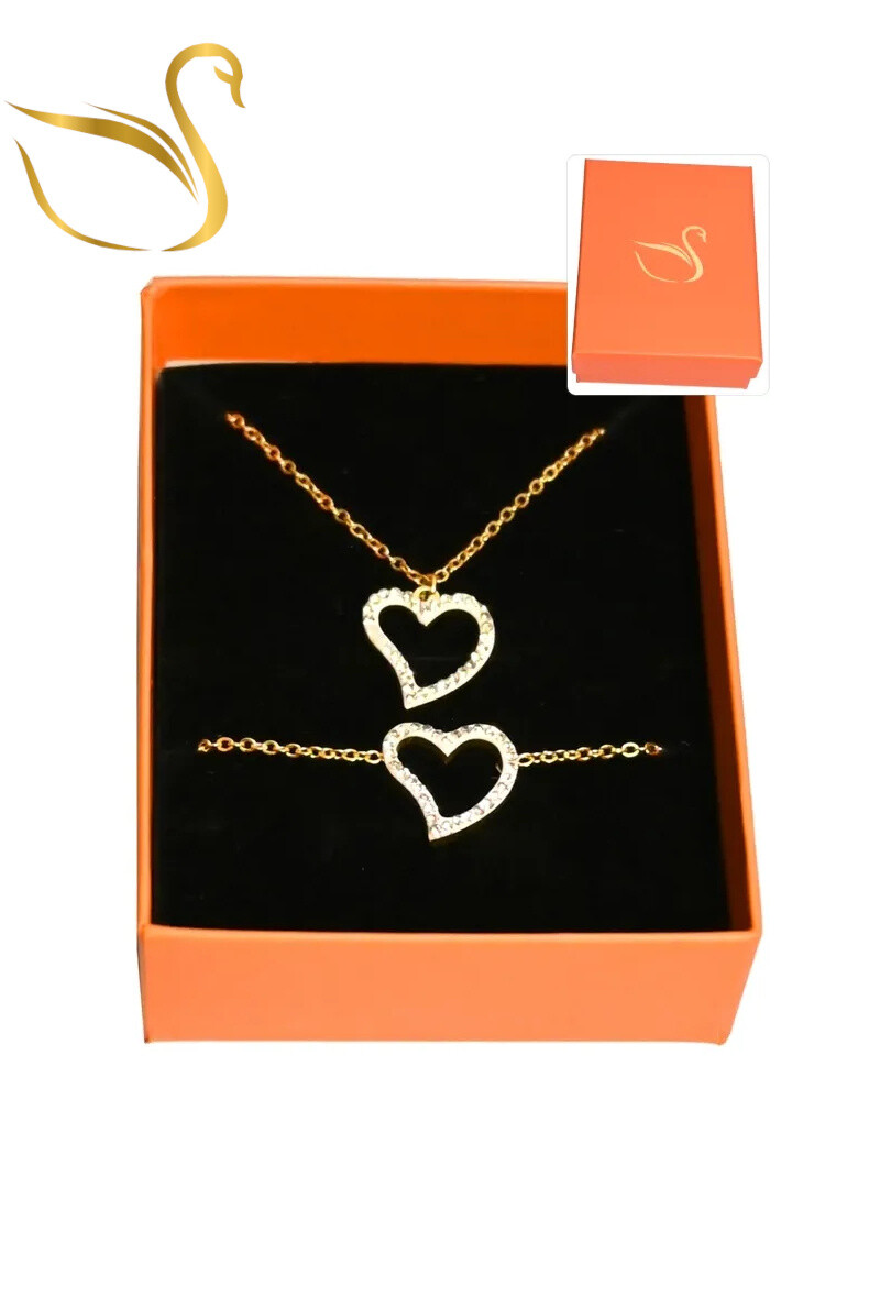 Grossiste Emma Fantaisies - Coffret cadeaux coeur parure bijoux