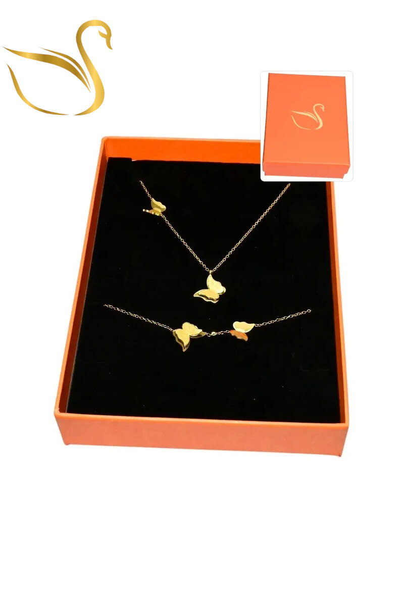 Grossiste Emma Fantaisies - Coffret papillon parure bijoux
