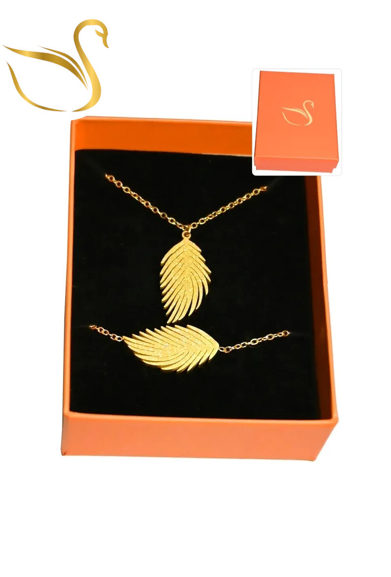 Grossiste Emma Fantaisies - Coffret cadeaux feuille de la vie parure bijoux
