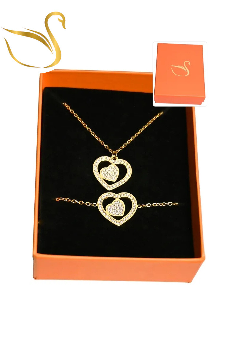 Grossiste Emma Fantaisies - Coffret cadeaux coeur parure bijoux