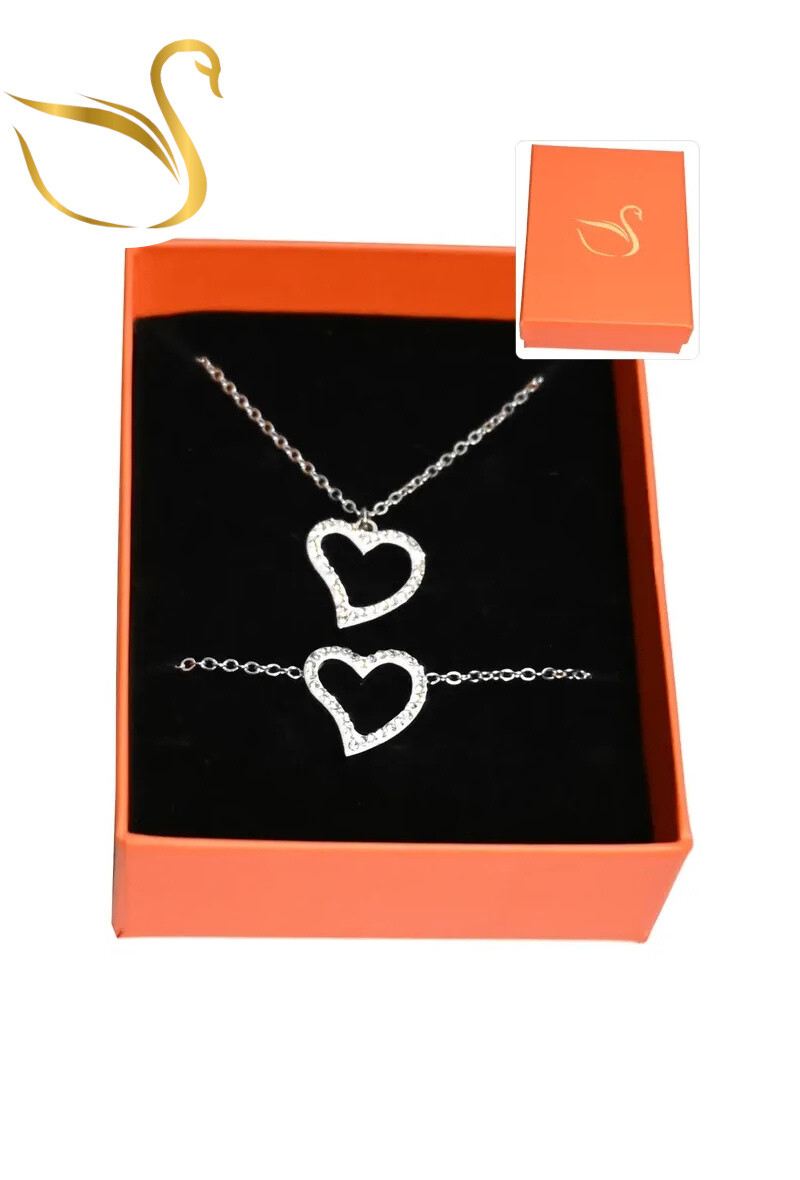 Grossiste Emma Fantaisies - Coffret cadeaux coeur parure bijoux