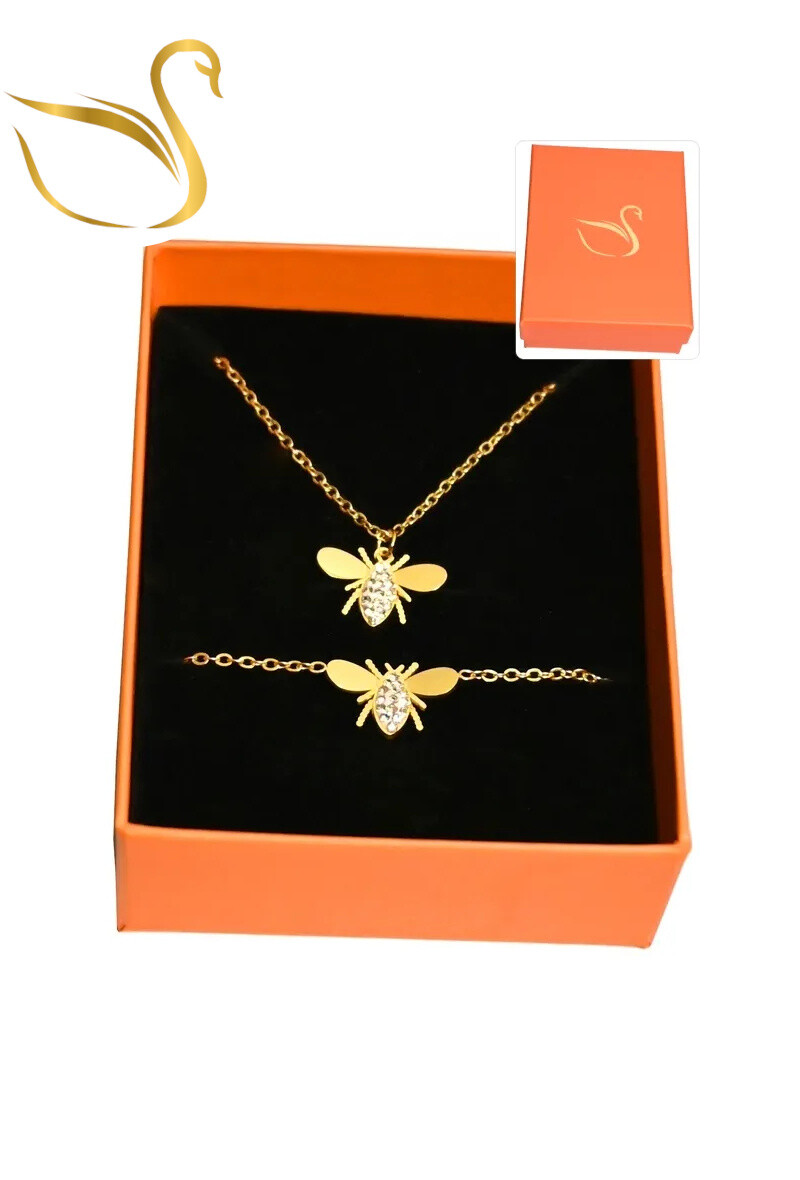 Grossiste Emma Fantaisies - Coffret cadeaux abeille parure bijoux