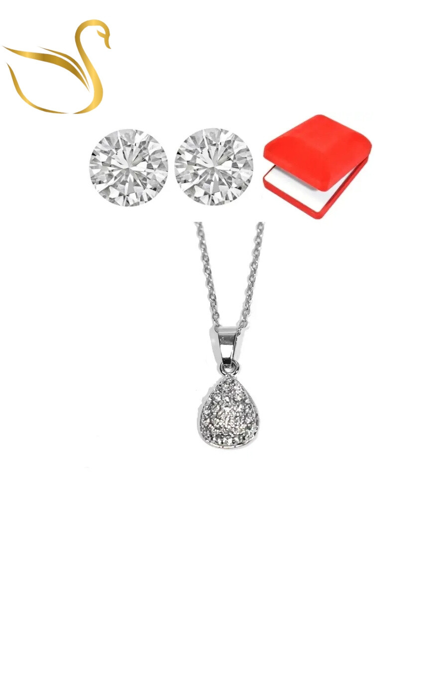 Grossiste Emma Fantaisies - coffret bijoux parures goutte Argent