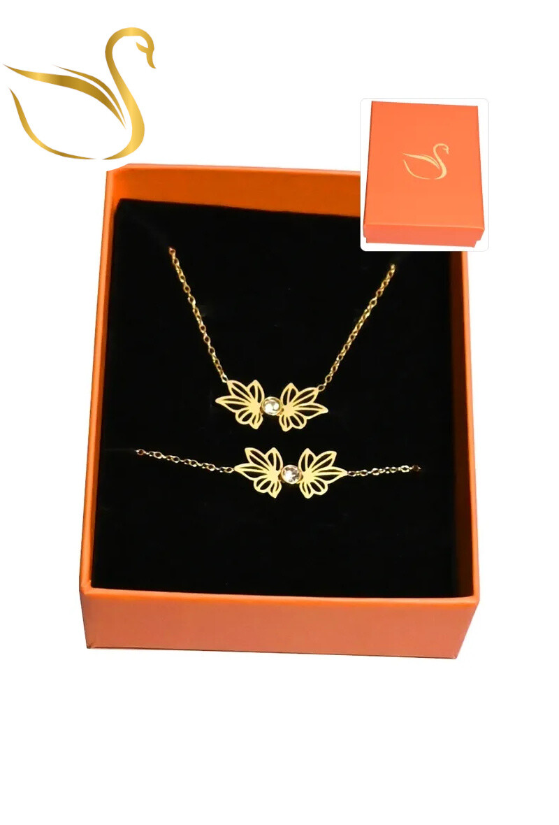 Grossiste Emma Fantaisies - Coffret cadeaux papillon parure bijoux