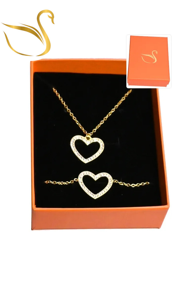 Grossiste Emma Fantaisies - Coffret cadeaux coeur parure bijoux