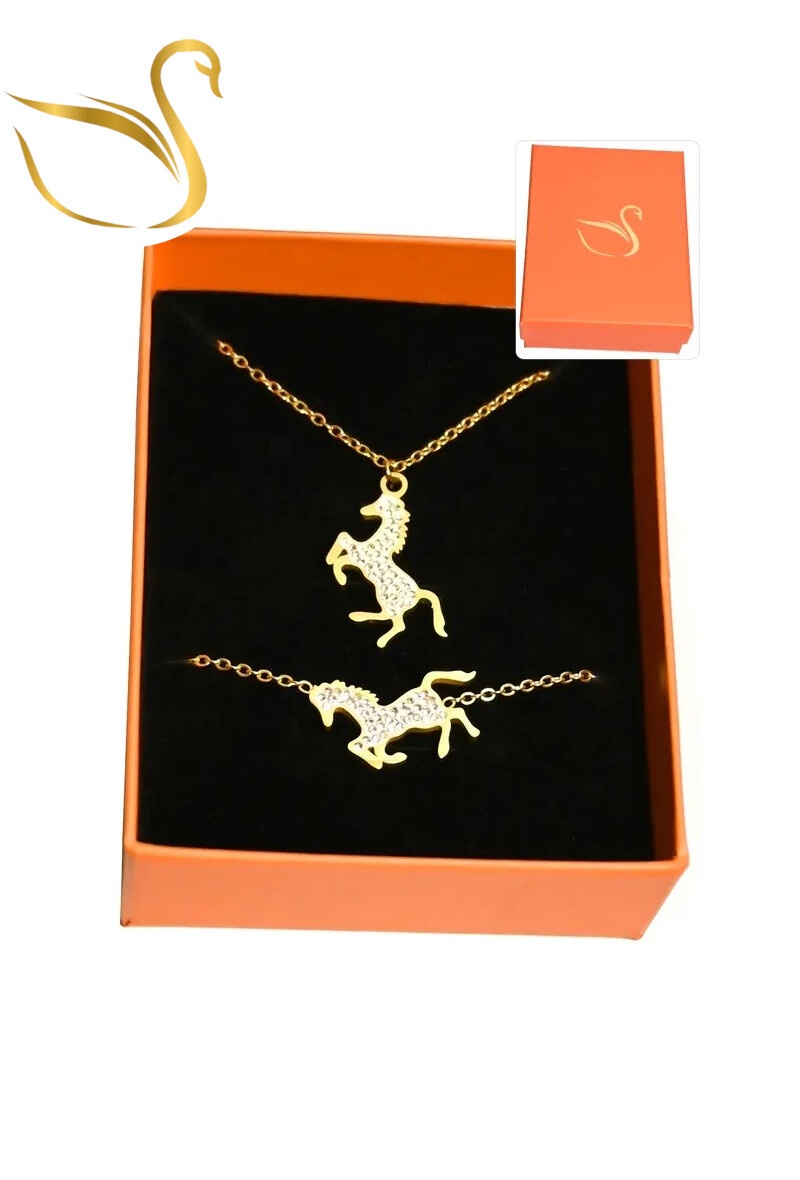 Grossiste Emma Fantaisies - Coffret cadeaux cheval parure bijoux