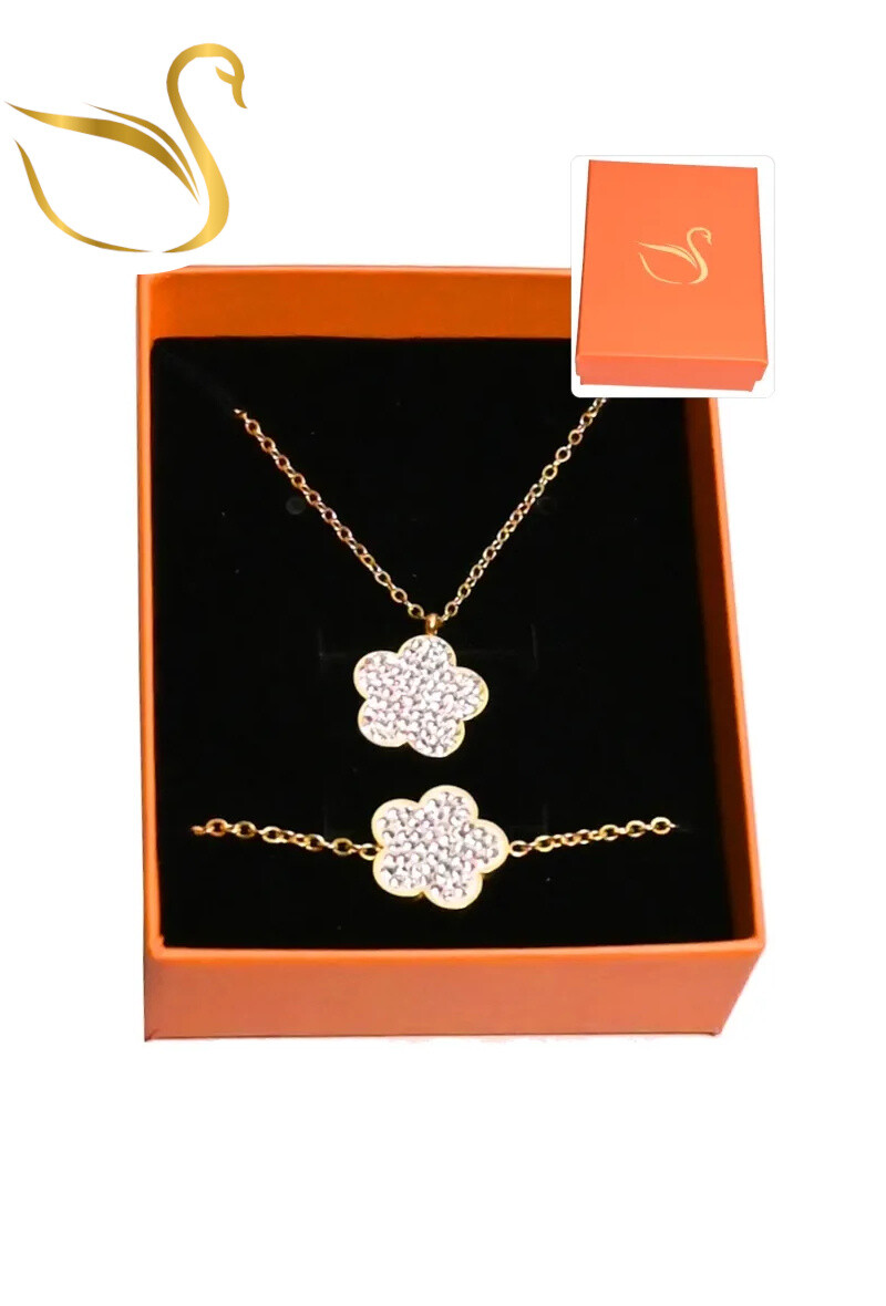 Grossiste Emma Fantaisies - Coffret cadeaux fleur parure bijoux