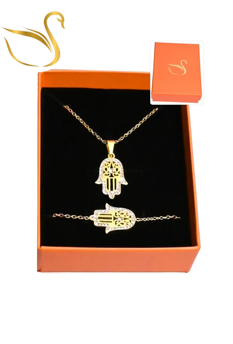 Grossiste Emma Fantaisies - Coffret cadeaux main de fatma parure bijoux