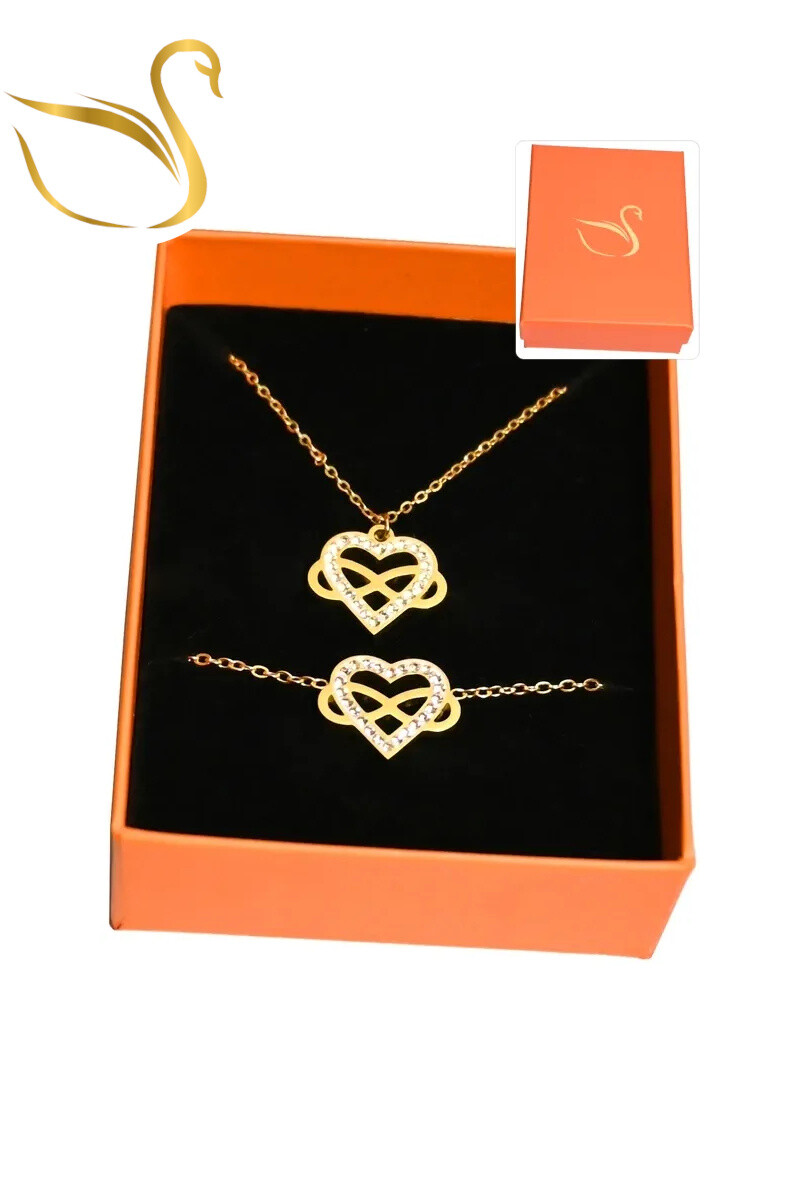 Grossiste Emma Fantaisies - Coffret cadeaux Coeur infini parure bijoux