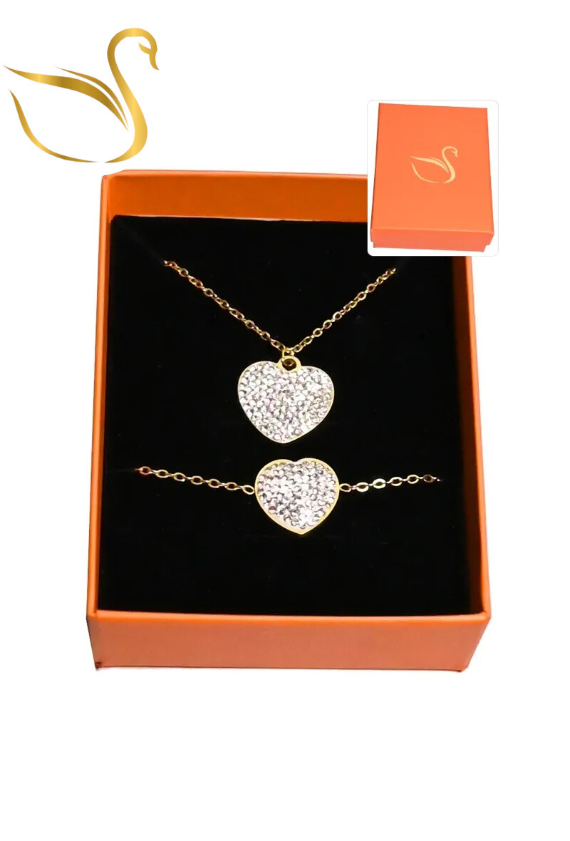 Grossiste Emma Fantaisies - Coffret cadeaux coeur parure bijoux