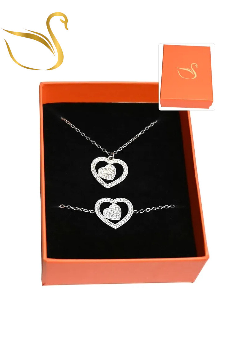 Grossiste Emma Fantaisies - Coffret cadeaux coeur parure bijoux