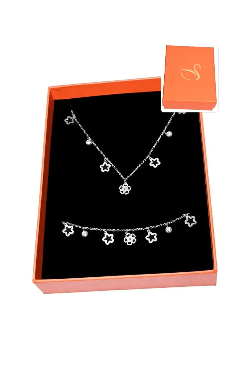 Grossiste Emma Fantaisies - Coffret cadeaux orange parure bijoux