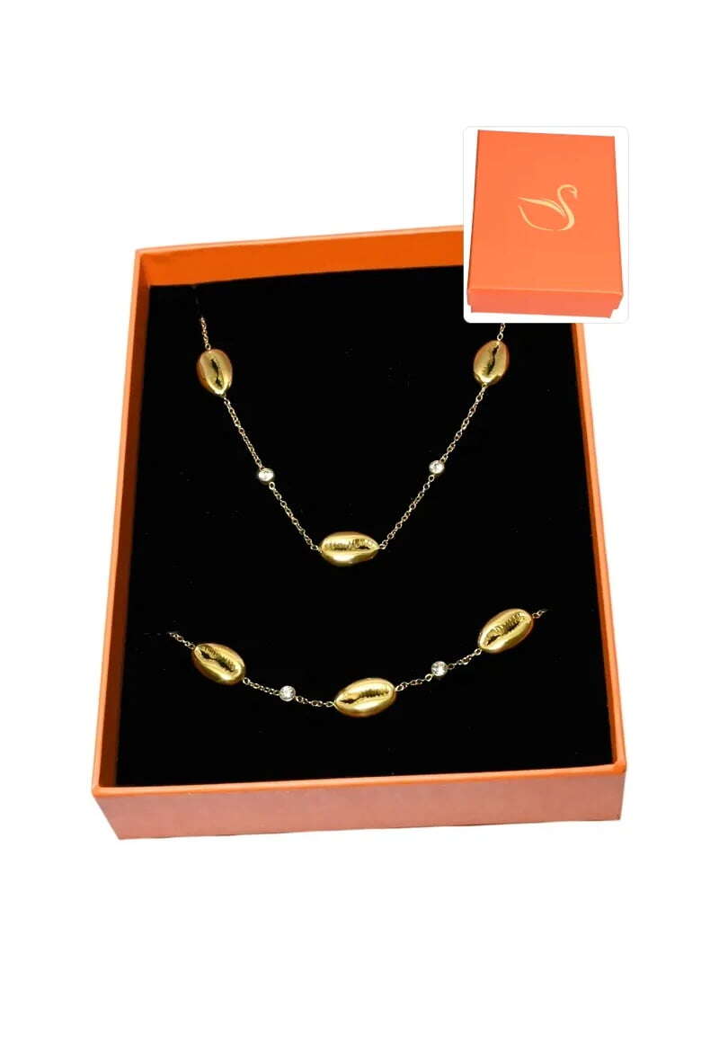 Grossiste Emma Fantaisies - Coffret cadeaux orange parure bijoux graine de café