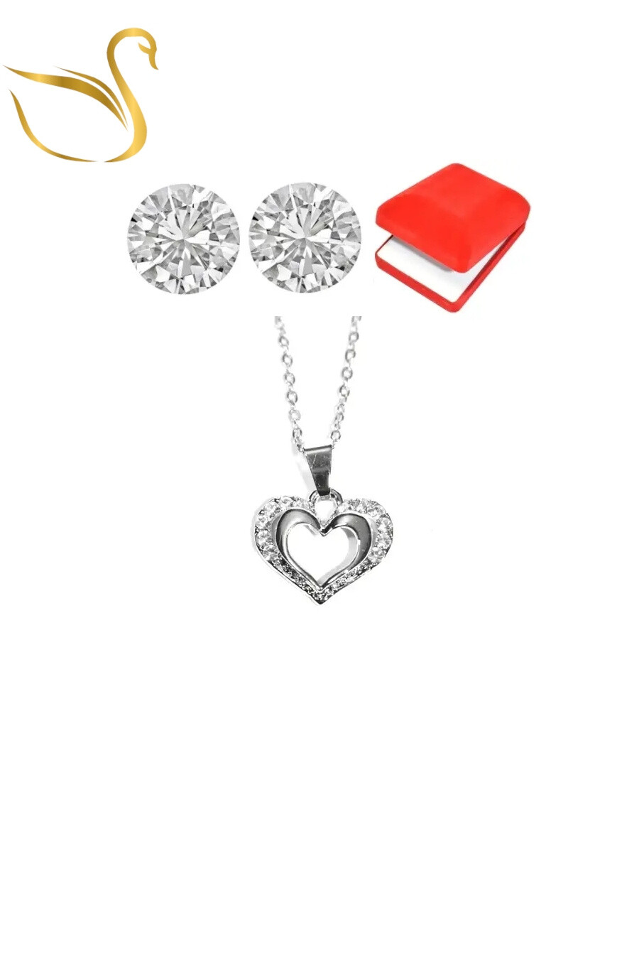 Grossiste Emma Fantaisies - coffret bijoux parures coeur Argent
