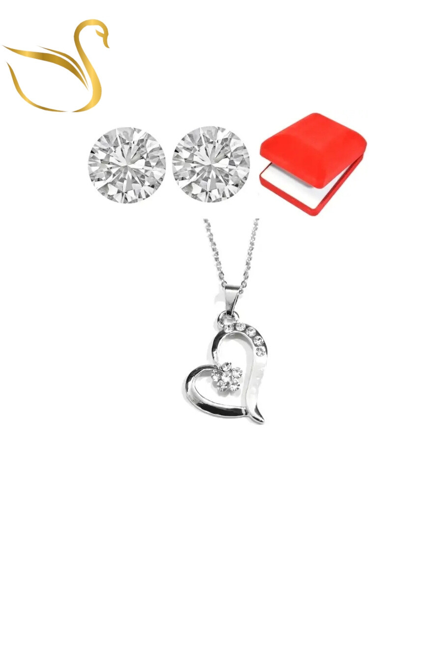 Grossiste Emma Fantaisies - coffret bijoux parures coeur Argent