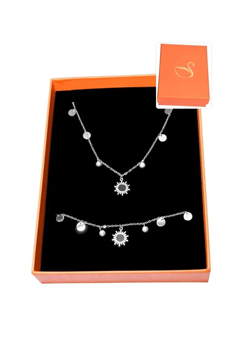 Grossiste Emma Fantaisies - Coffret cadeaux orange parure bijoux soleil