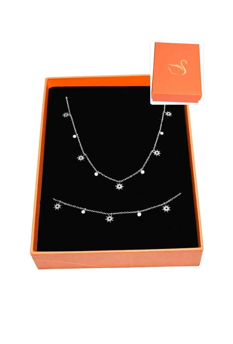 Grossiste Emma Fantaisies - Coffret parure bijoux cadeaux orange soleil
