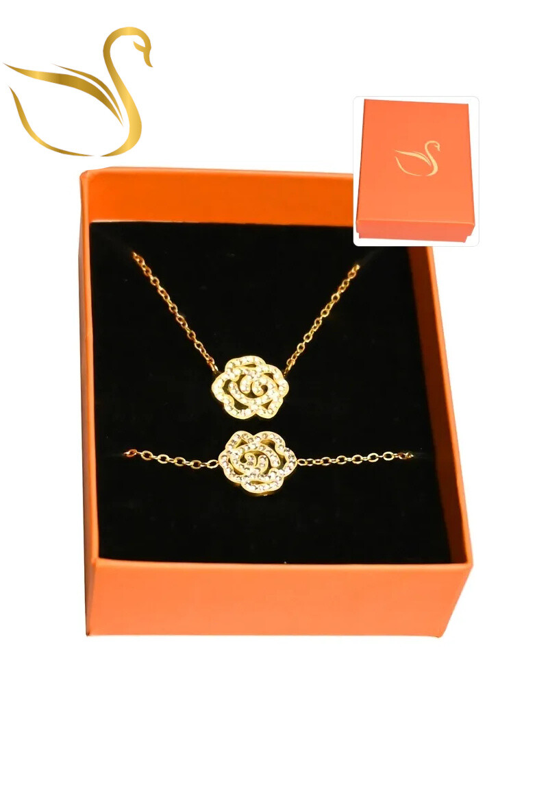 Grossiste Emma Fantaisies - Coffret cadeaux fleur parure bijoux