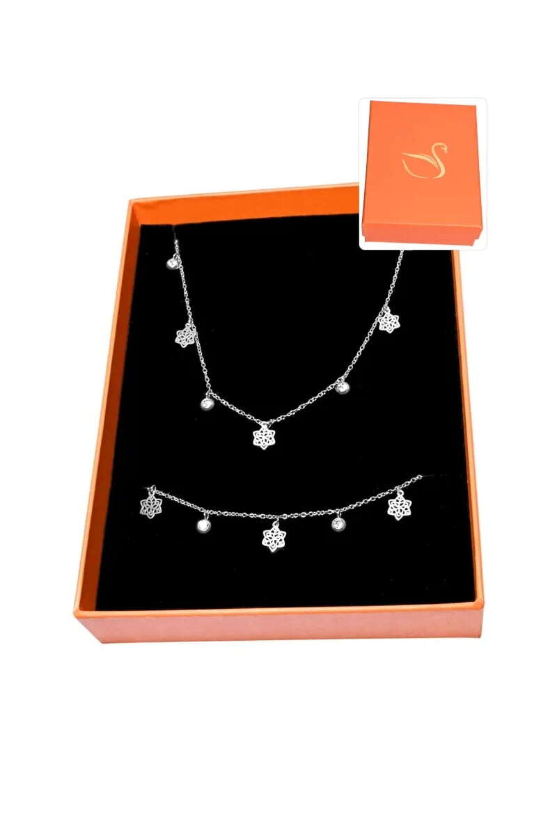 Grossiste Emma Fantaisies - Coffret cadeaux orange parure bijoux