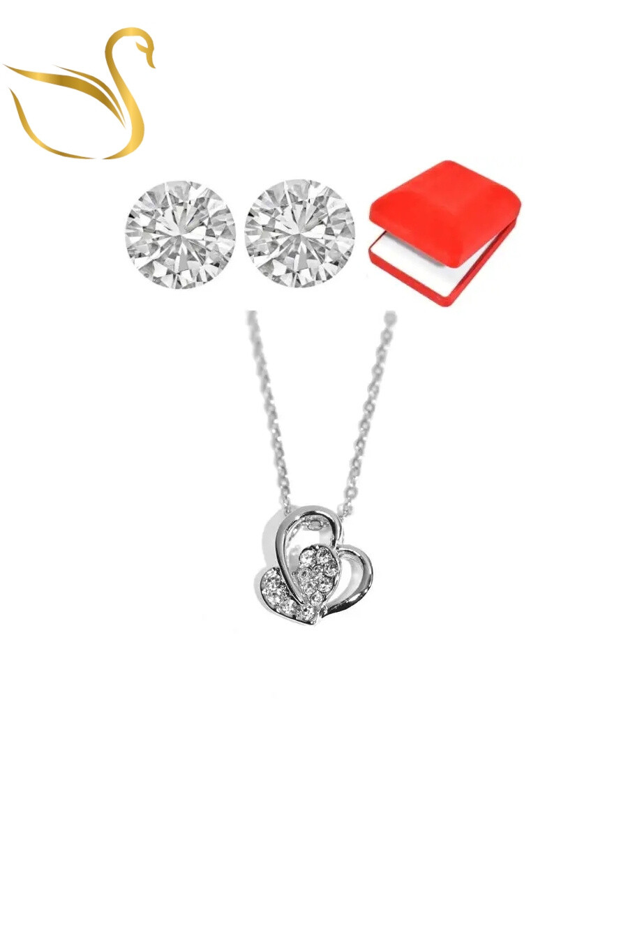 Grossiste Emma Fantaisies - coffret bijoux parures Coeur Argent