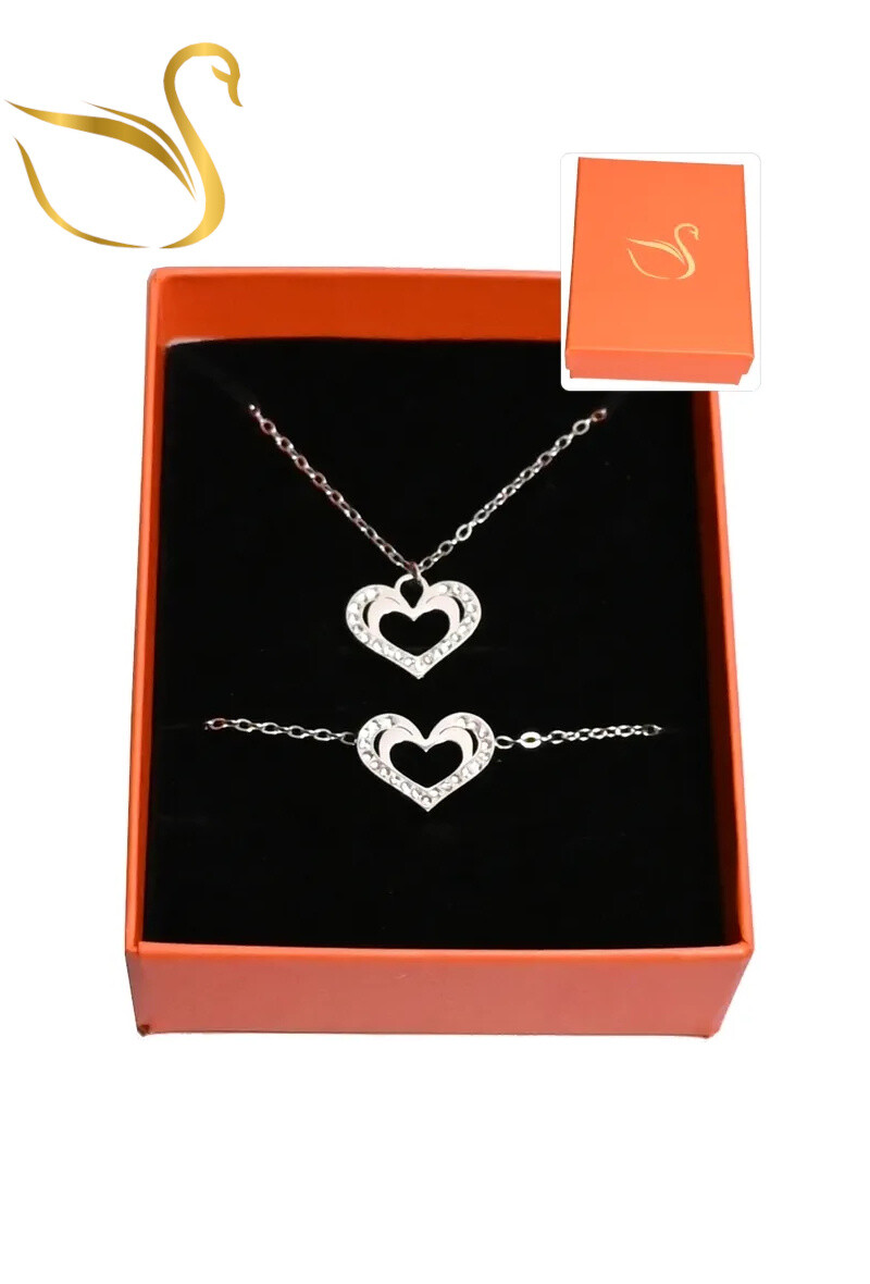 Grossiste Emma Fantaisies - Coffret cadeaux coeur parure bijoux