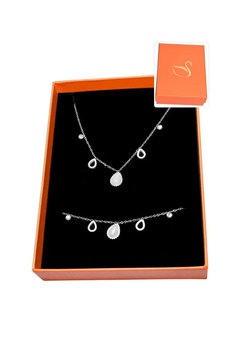 Grossiste Emma Fantaisies - Coffret cadeaux orange parure bijoux goutte