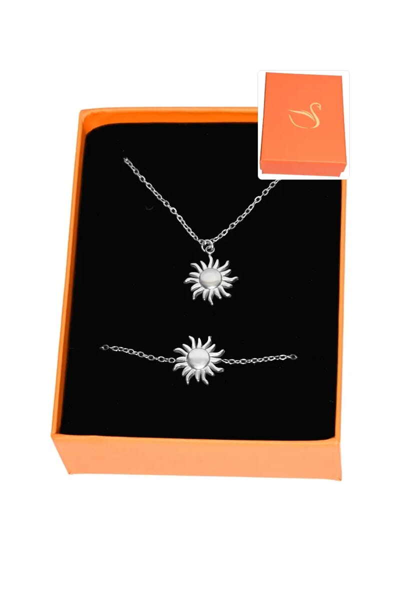 Grossiste Emma Fantaisies - Coffret parure bijoux cadeaux orange soleil