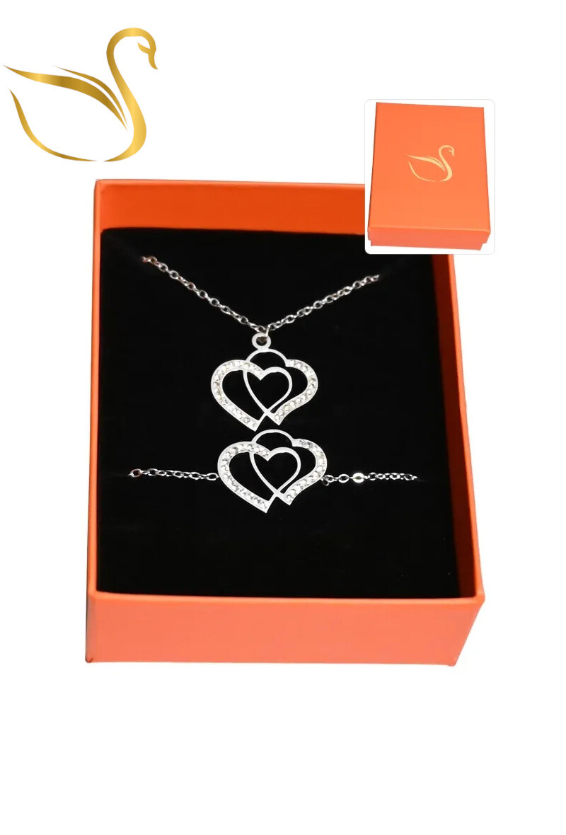 Grossiste Emma Fantaisies - Coffret cadeaux coeur parure bijoux