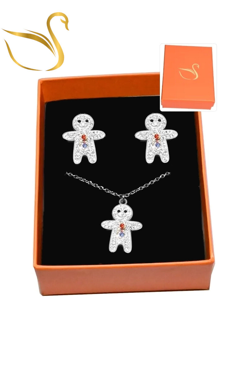 Wholesaler Emma Fantaisies - Gingerbread Christmas jewelry set