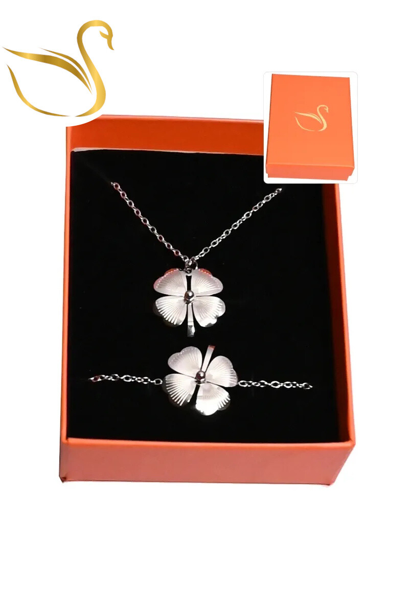 Grossiste Emma Fantaisies - Coffret cadeaux tréfle parure bijoux