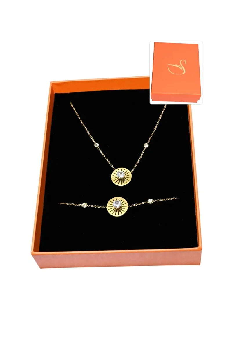 Grossiste Emma Fantaisies - Coffret cadeaux orange parure bijoux soleil