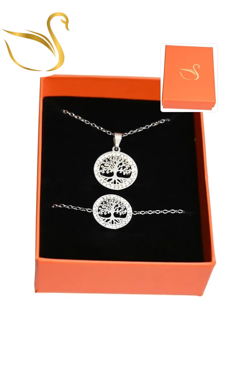 Grossiste Emma Fantaisies - Coffret cadeaux arbre de la vie parure bijoux
