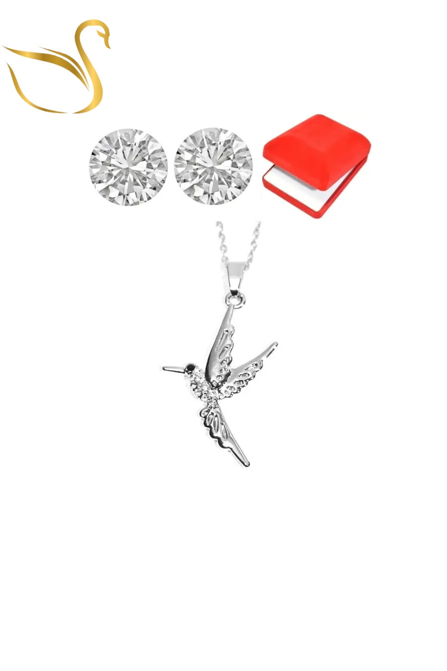 Grossiste Emma Fantaisies - coffret bijoux parures oiseaux Argent