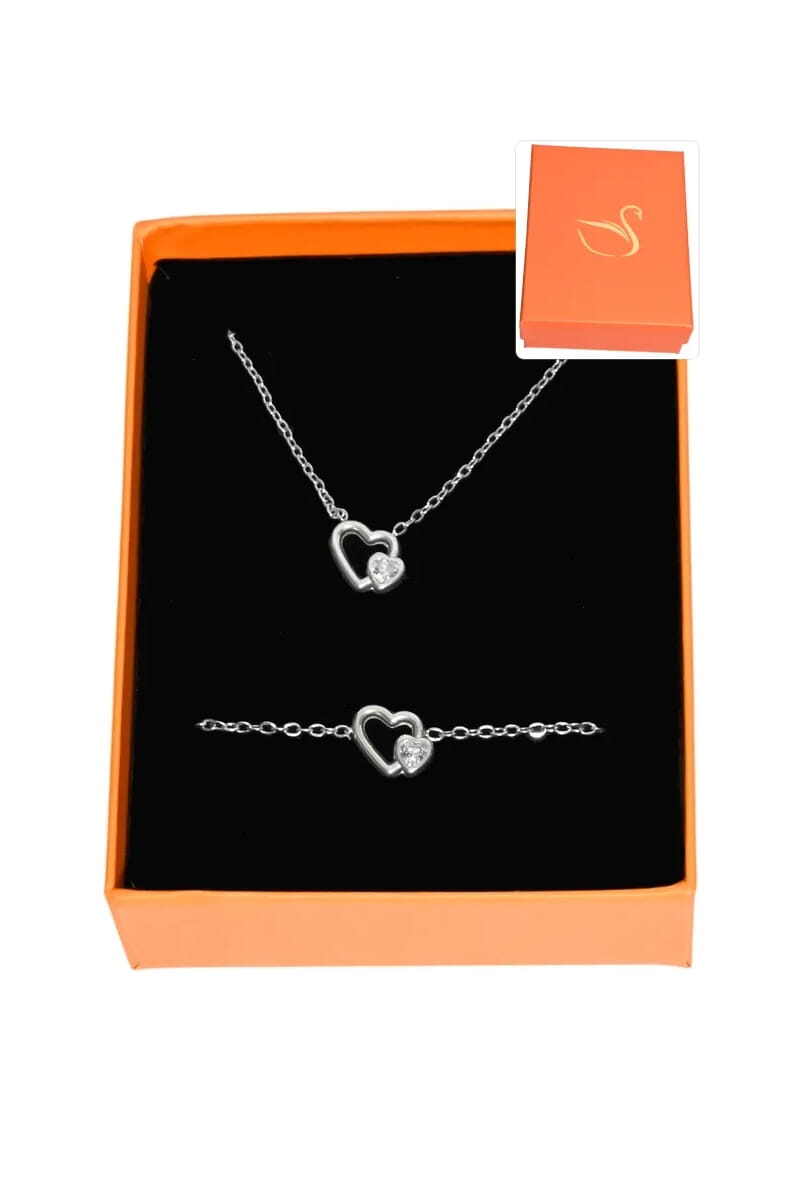 Großhändler Emma Fantaisies - Schmuck-Geschenkset mit orangefarbenem Herz