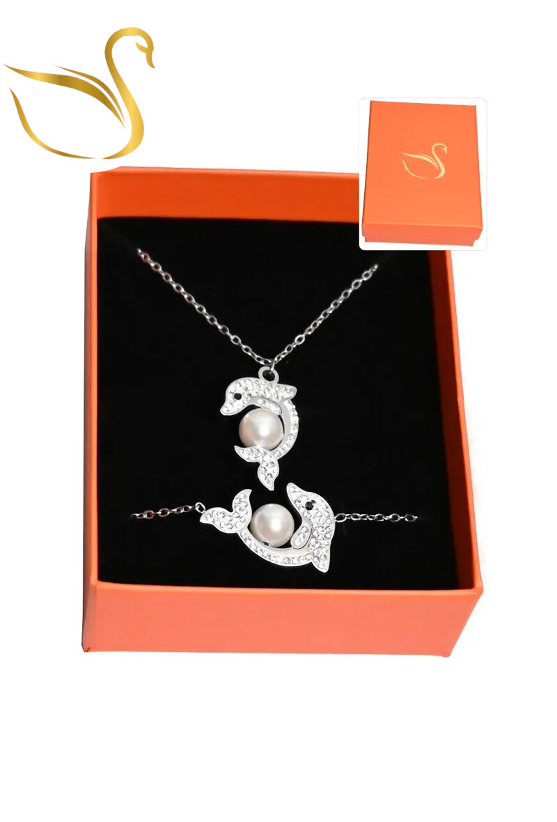 Grossiste Emma Fantaisies - Coffret cadeaux dauphin parure bijoux
