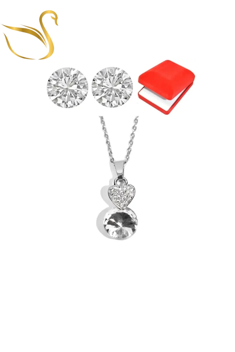 Grossiste Emma Fantaisies - coffret bijoux parures coeur Argent