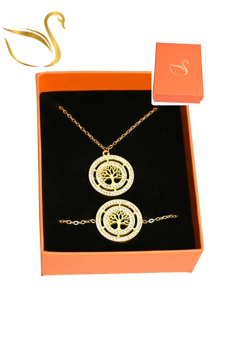 Grossiste Emma Fantaisies - Coffret cadeaux arbre de la vie parure bijoux