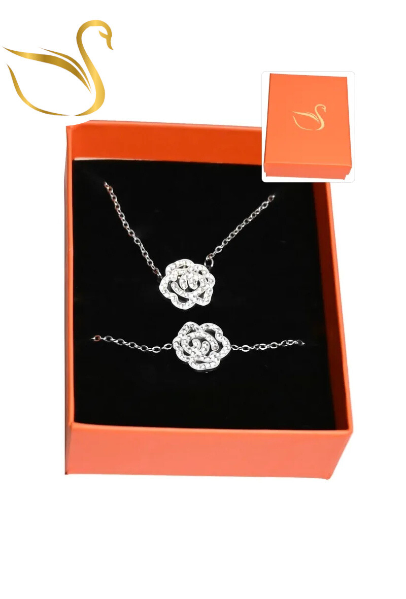 Grossiste Emma Fantaisies - Coffret cadeaux fleur parure bijoux