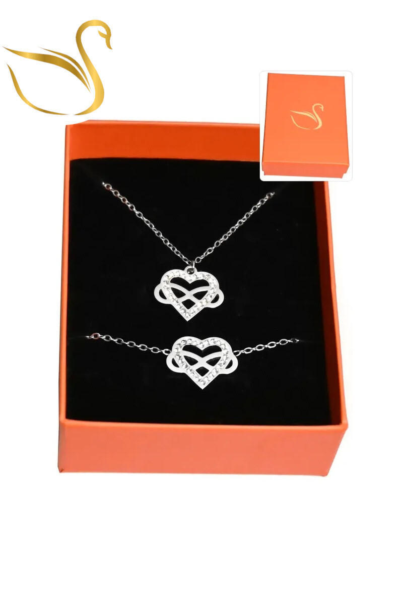 Grossiste Emma Fantaisies - Coffret cadeaux infini coeur parure bijoux