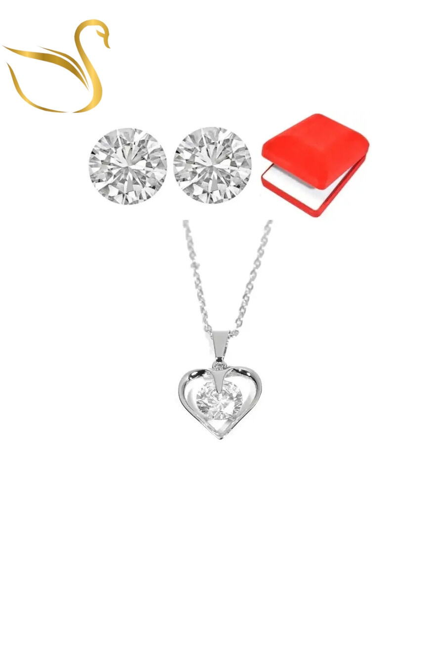 Grossiste Emma Fantaisies - coffret bijoux parures Coeur Argent