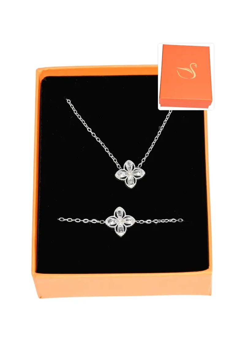 Wholesaler Emma Fantaisies - Orange floral jewelry gift set Wholesaler Emma Fantaisies - Orange floral jewelry gift set