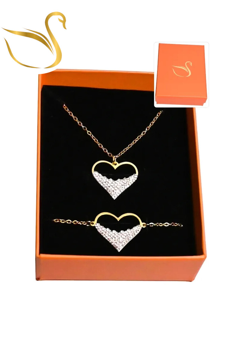 Grossiste Emma Fantaisies - Coffret cadeaux parure coeur parure bijoux