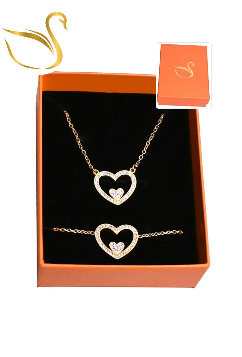 Grossiste Emma Fantaisies - Coffret cadeaux coeur parure bijoux