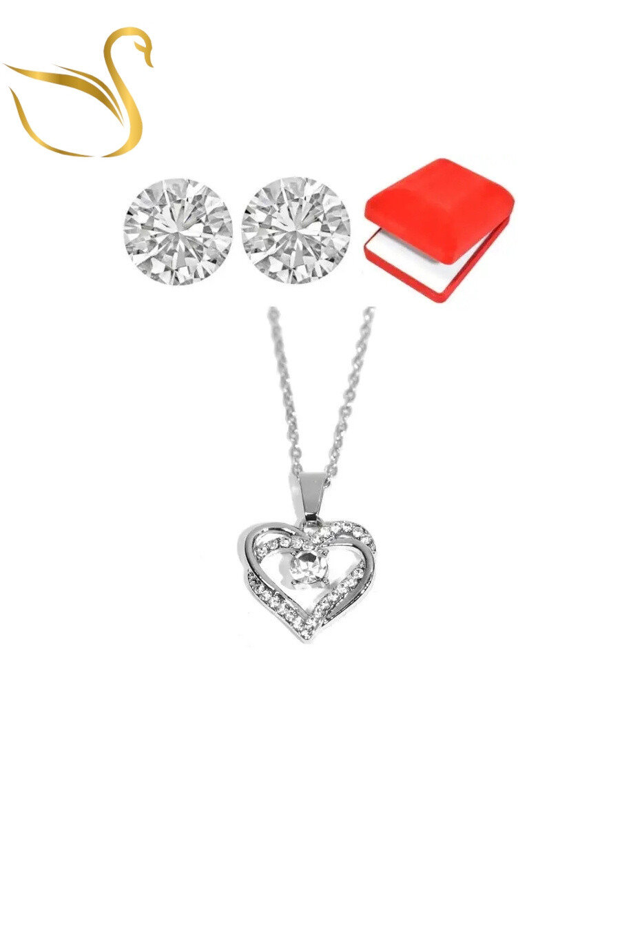 Grossiste Emma Fantaisies - coffret bijoux parures Coeur Argent