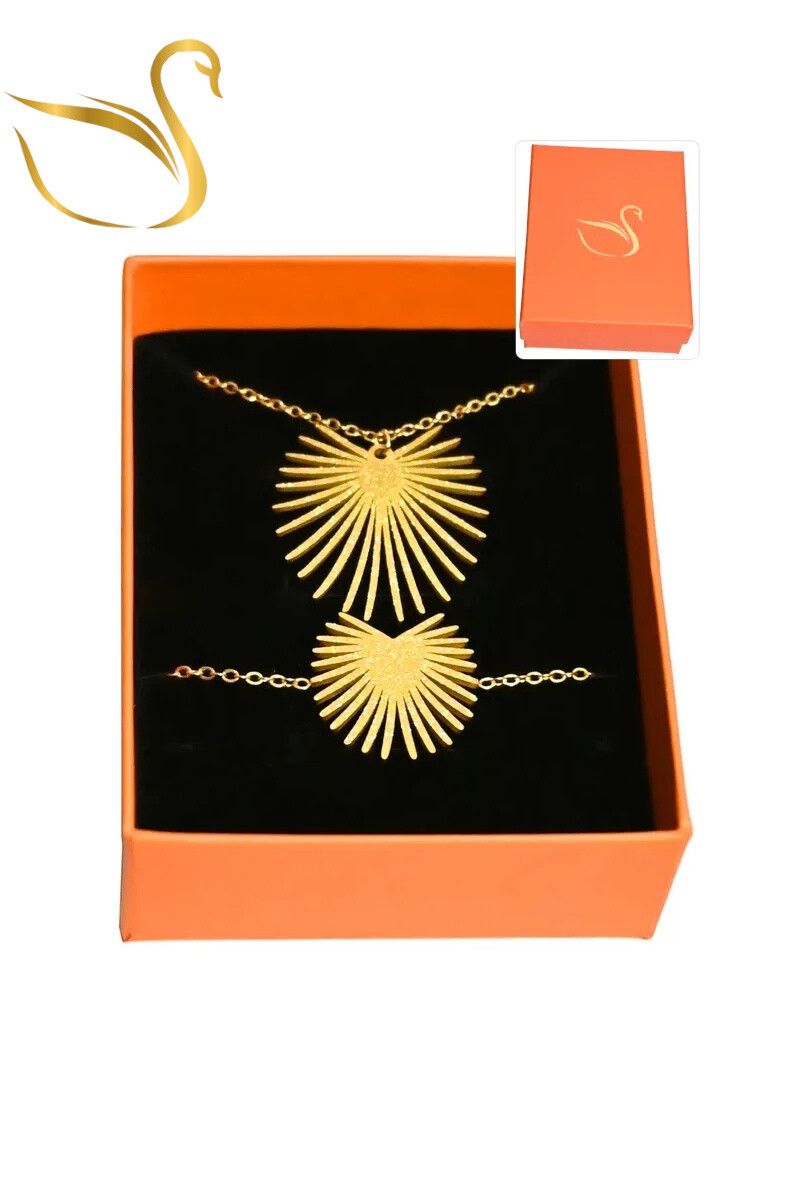 Grossiste Emma Fantaisies - Coffret cadeaux feuille de la vie parure bijoux