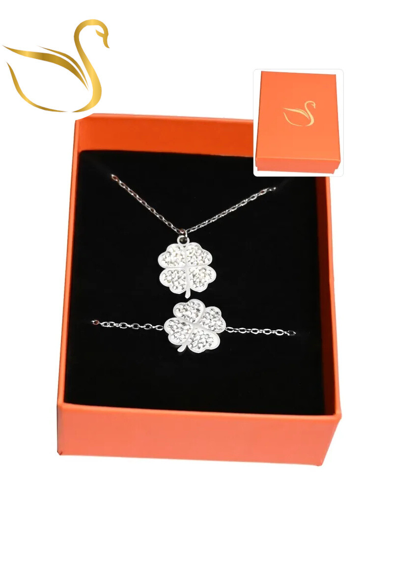 Grossiste Emma Fantaisies - Coffret cadeaux tréfle parure bijoux