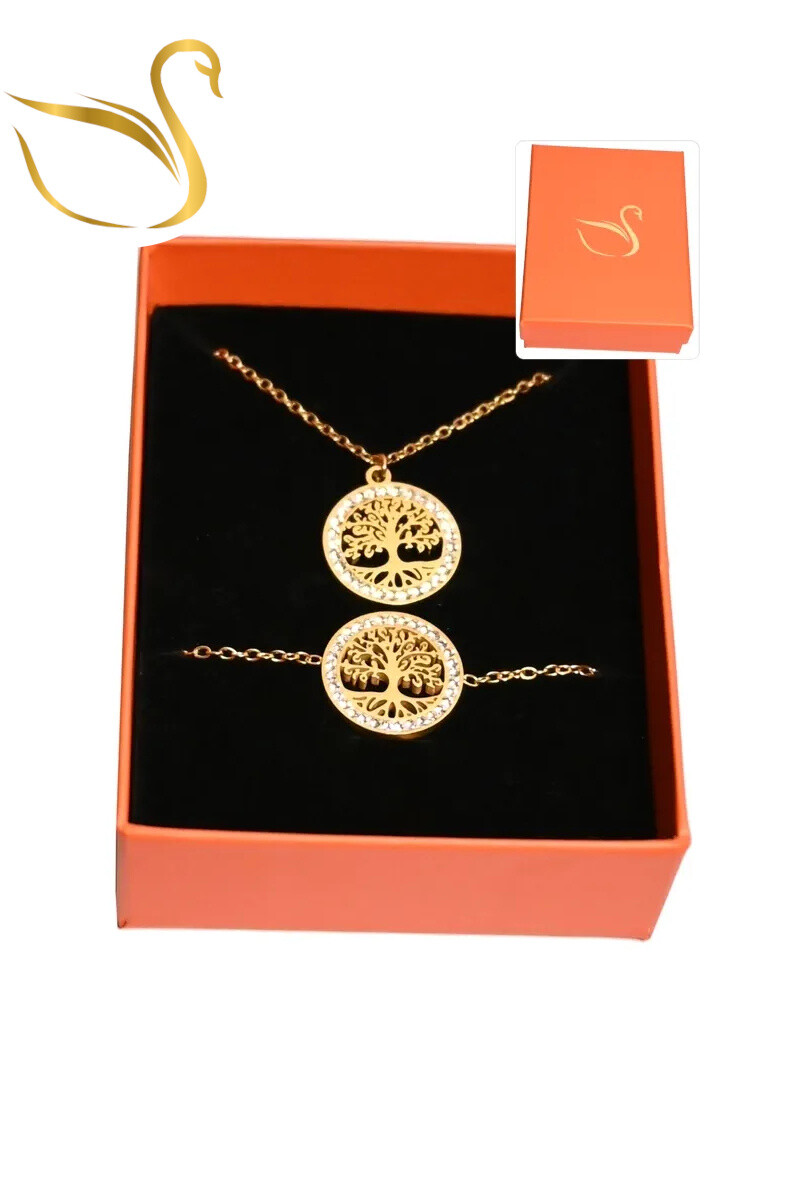 Grossiste Emma Fantaisies - Coffret cadeaux arbre de la vie parure bijoux