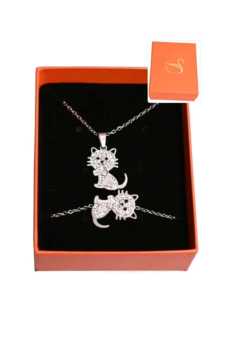 Grossiste Emma Fantaisies - Coffret orange chat parure bijoux collection orange hervé aliex